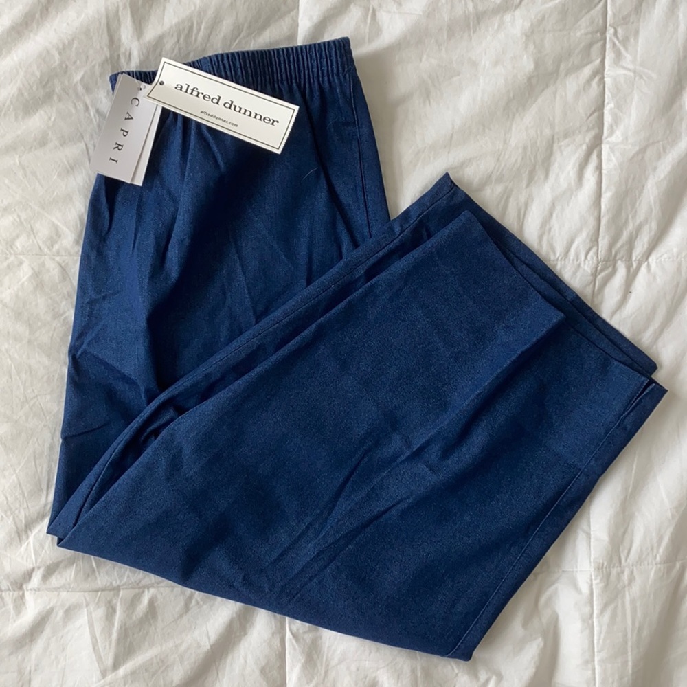 NEW Alfred Dunner Capris Elastic Waistband 14